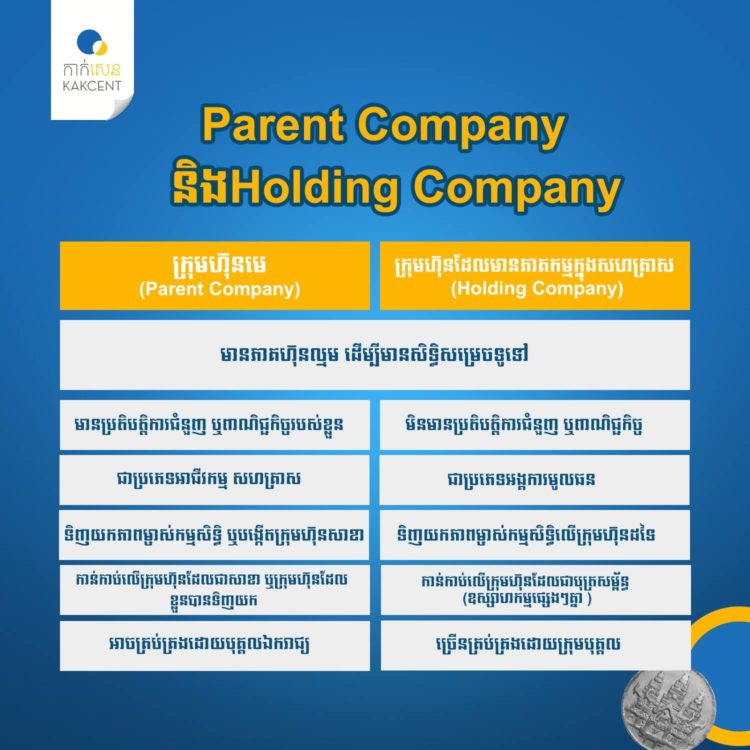 Parent Company និង Holding Company