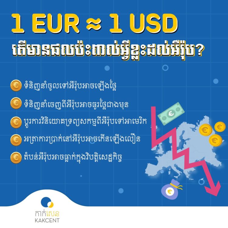1 Eur = 1 USD នឹង​មានផល​ប៉ះពាល់​អ្វីខ្លះ​ដល់​អឺរ៉ុប​?